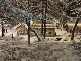 Hausmühle im Schnee
